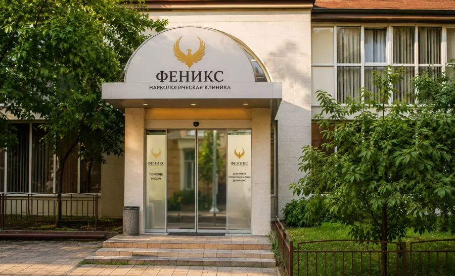 Вход в наркологическую клинику «Феникс» в Чердыни